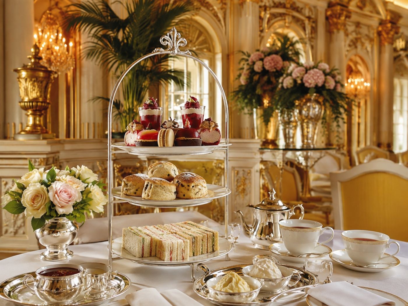 A grand hotel tea lounge